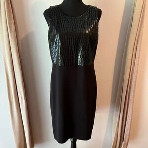 Anne Klein Women’s Sleeveless Sheath Dress Size 8 – Classic Black Dresss